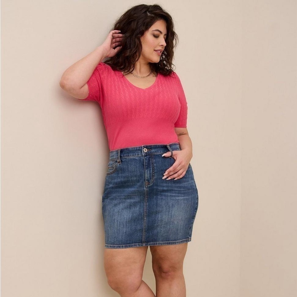 TORRID Mini Denim Straight Skirt